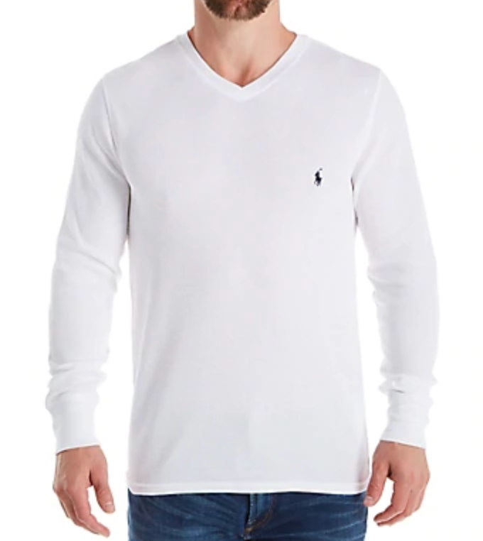 polo long sleeve v neck