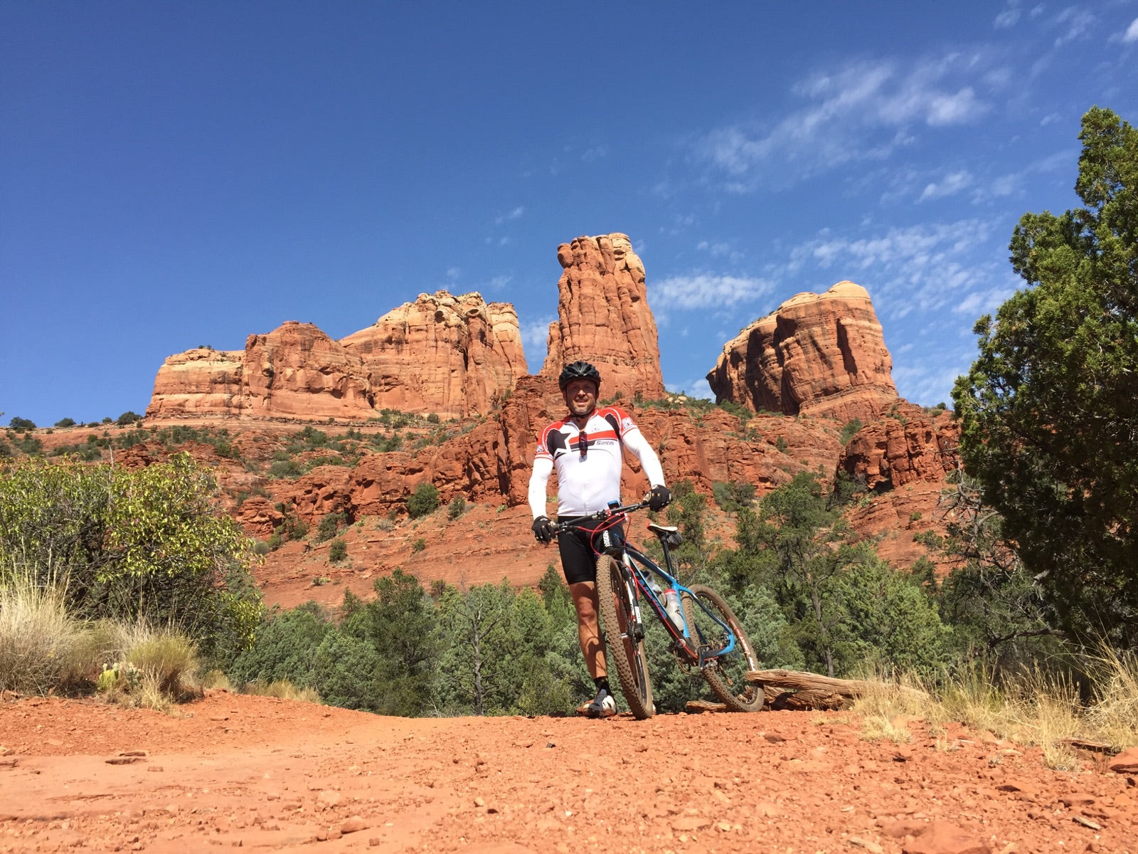 JOEL MAUS winner of the Pivot Cycles Mach 429 Trail in Sedona prior to hearing he was the winner