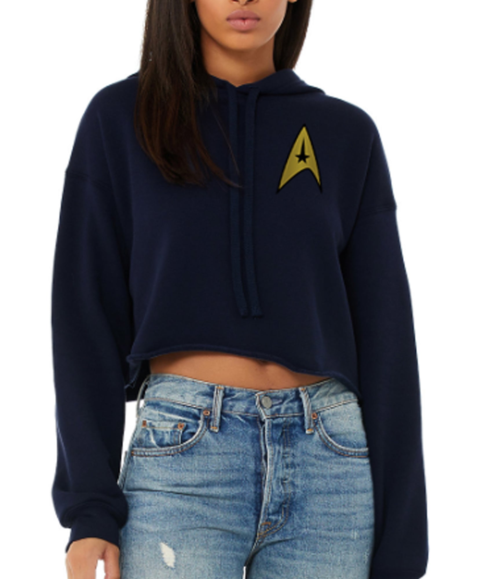 Boldly Go French Terry Crop Hoodie