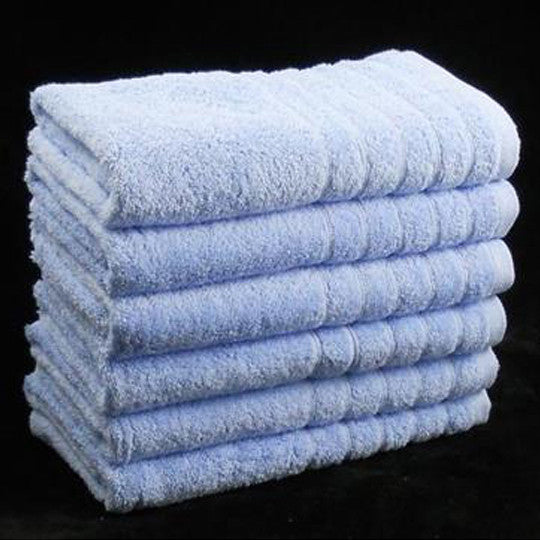 light blue towels