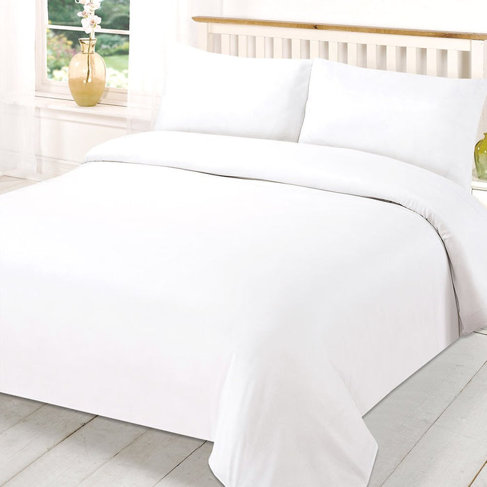 White 100 Cotton Duvet Cover Bedding Sets 200 Tc All Bed Sizes