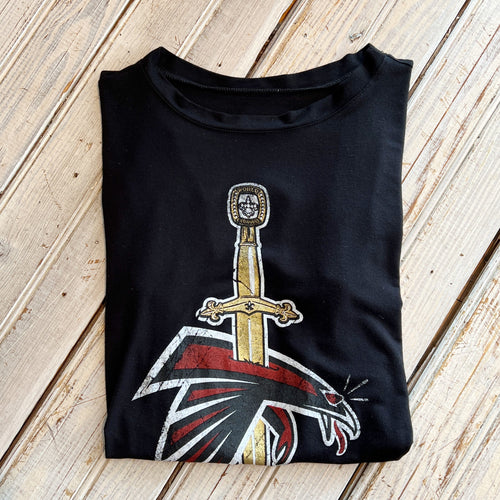 New Era Women's New Orleans Saints Burnout Black T-Shirt