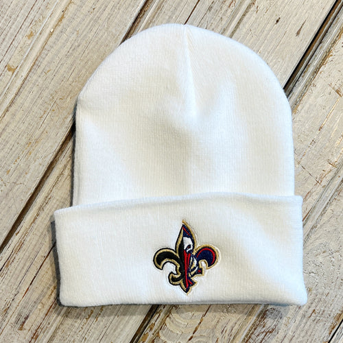 Split Logo Beanie-white – jeantherapy