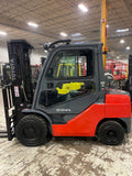 2014 TOYOTA 8FGU30 6000 LB LP GAS FORKLIFT PNEUMATIC 88/187" 3 STAGE MAST ENCLOSED CAB SIDE SHIFTING FORK POSITIONER 1950 HOURS STOCK # BF9166529-BUF - United Lift Equipment LLC