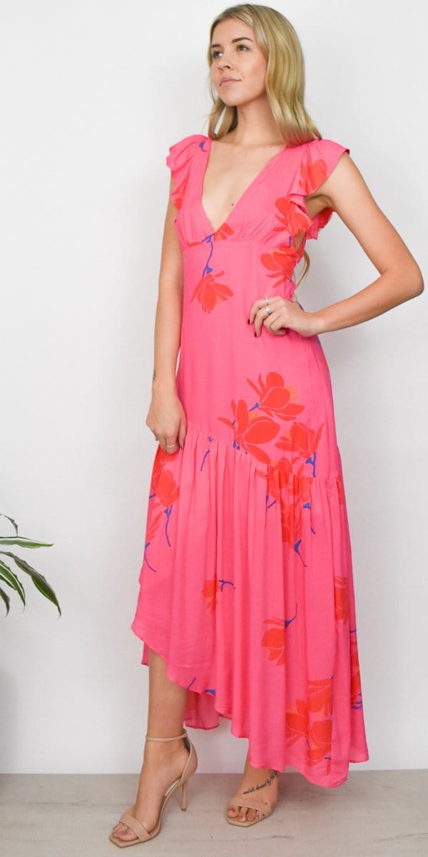 waterfall maxi dress