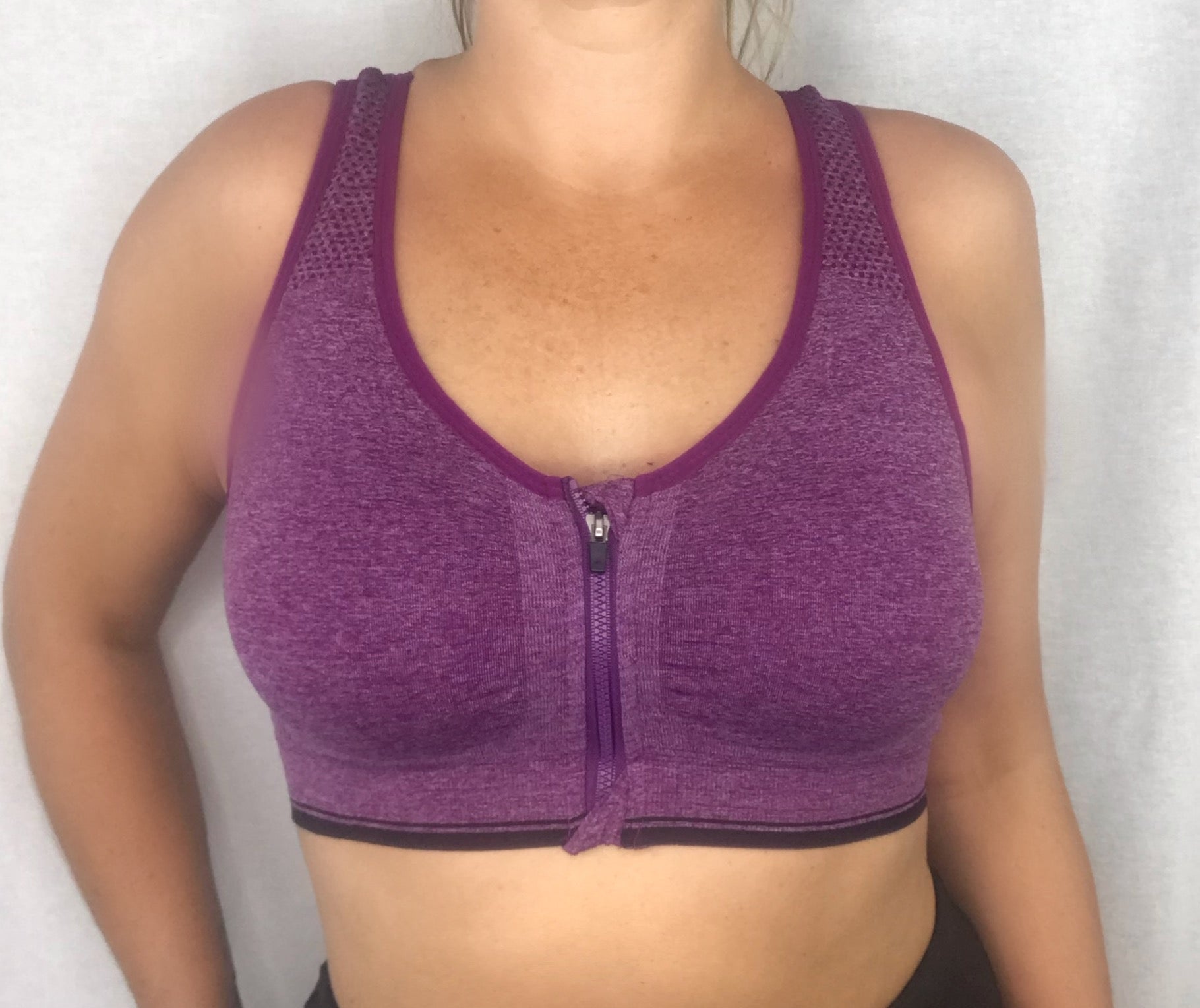 violet zip bra