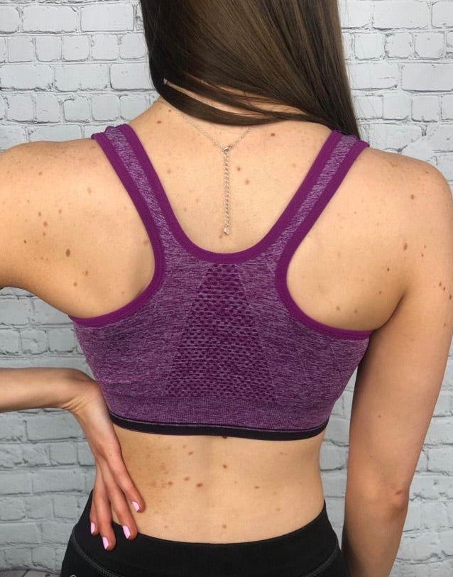 violet zip bra