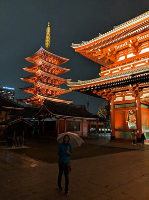 Asakusa Temple Gate at night