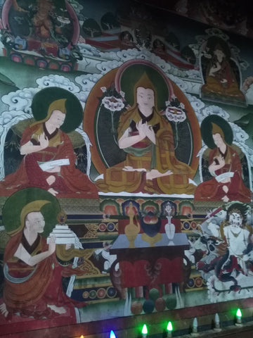 Murals of the incarnations of the Dalai Lama