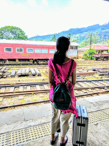 Avantika waiting for the train to Ella