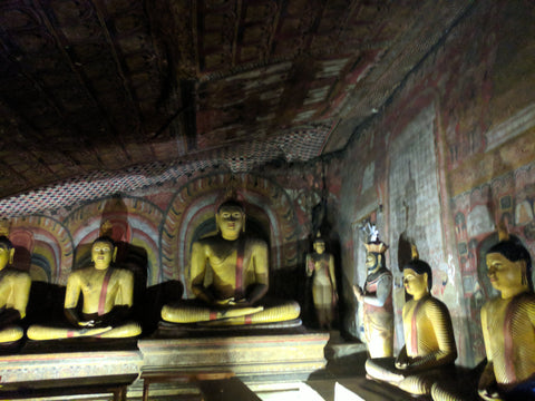 Interior of the Dambulla Cave Temple