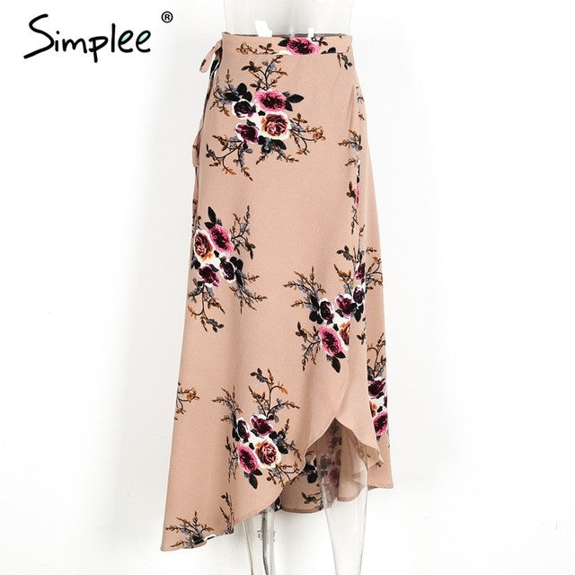 floral design long skirts