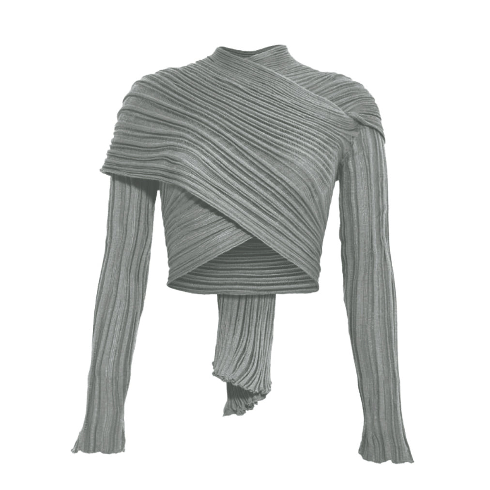 Cotton Cardigan Wrap Top | Grey/ Steel | by Ioanna Kourbela | Made in ...