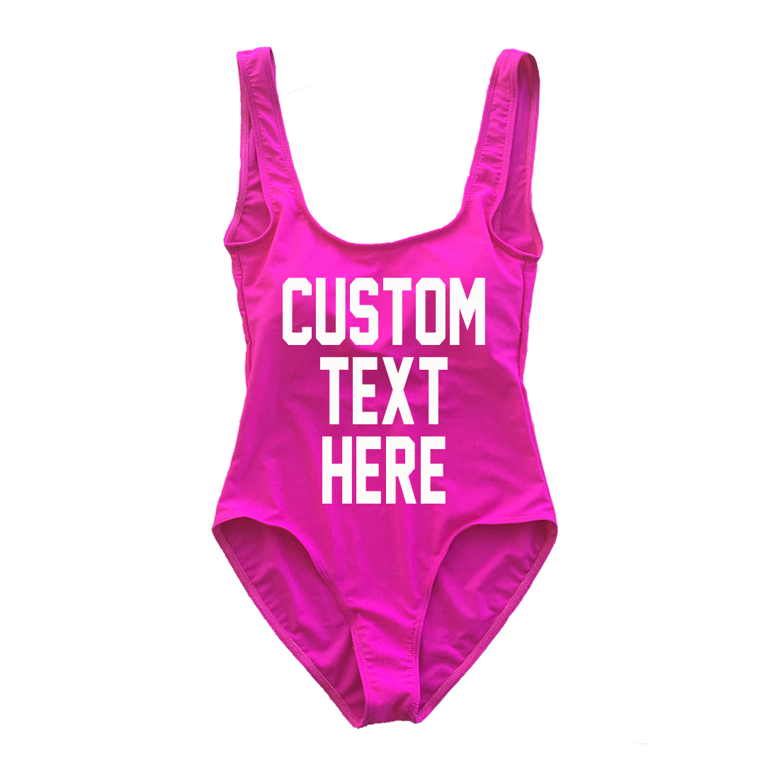 Kids LIFEGUARD One Piece Swimsuits, Custom Text Swimsuits, Bathing