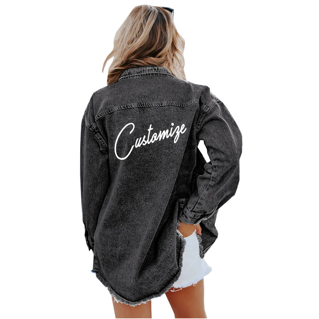 Personalized Denim Shirt Jacket