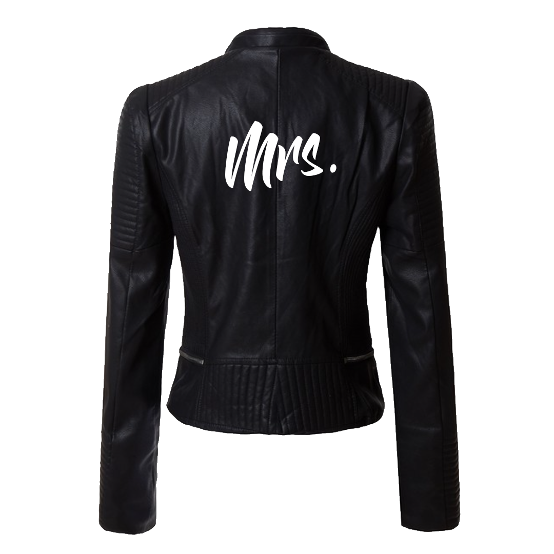 Mrs Black Faux Leather Jacket – ADashOfChic