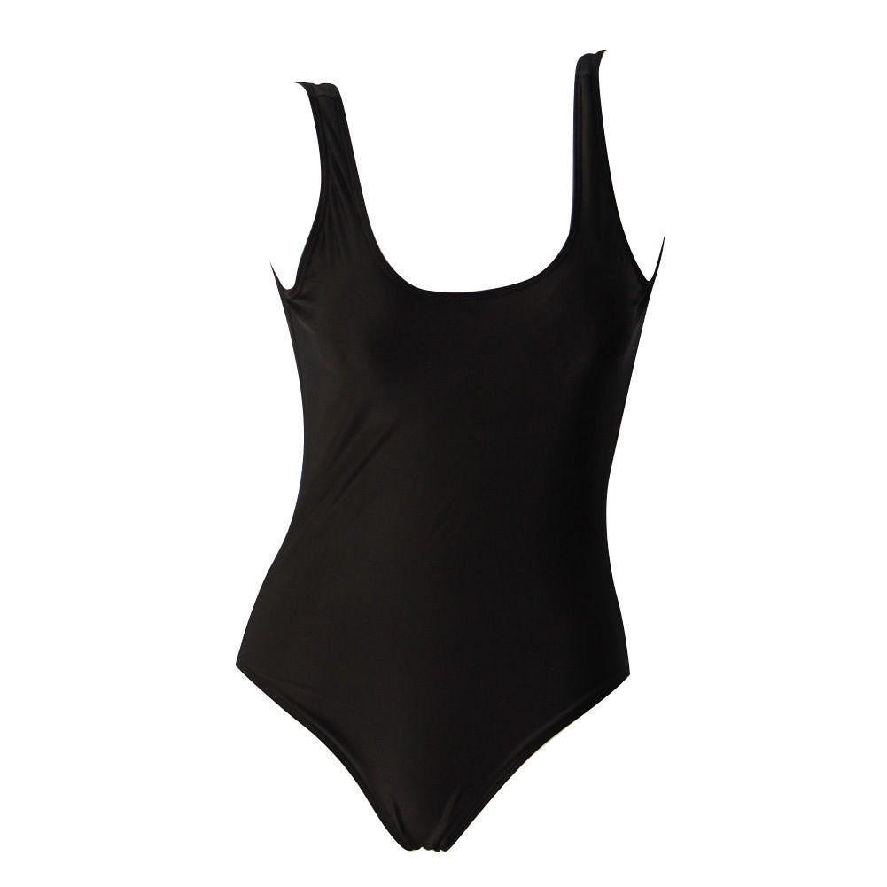 Blank Black Modern Sleek One Piece Swimsuit – ADashOfChic