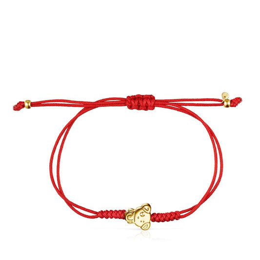 Tous Chinese Horoscope Snake Bracelet in Gold and Red Cord 918431110 –