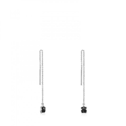 Tous Silver with Onyx Mini Onix - Color Double Earring 918453510 –