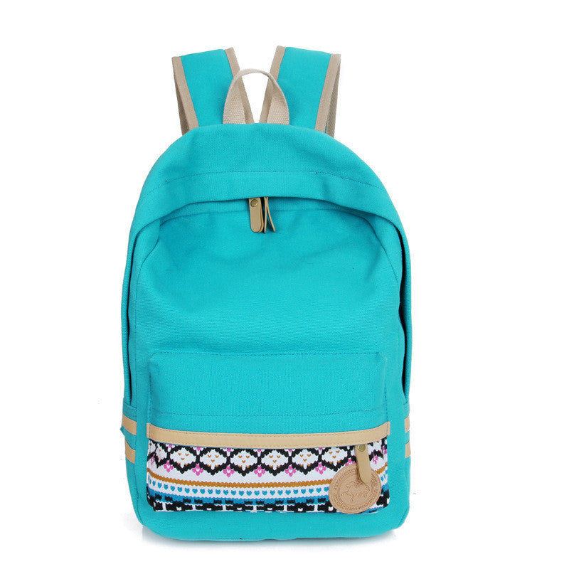 Fashion Street Style Print School Backpack Canvas Bag