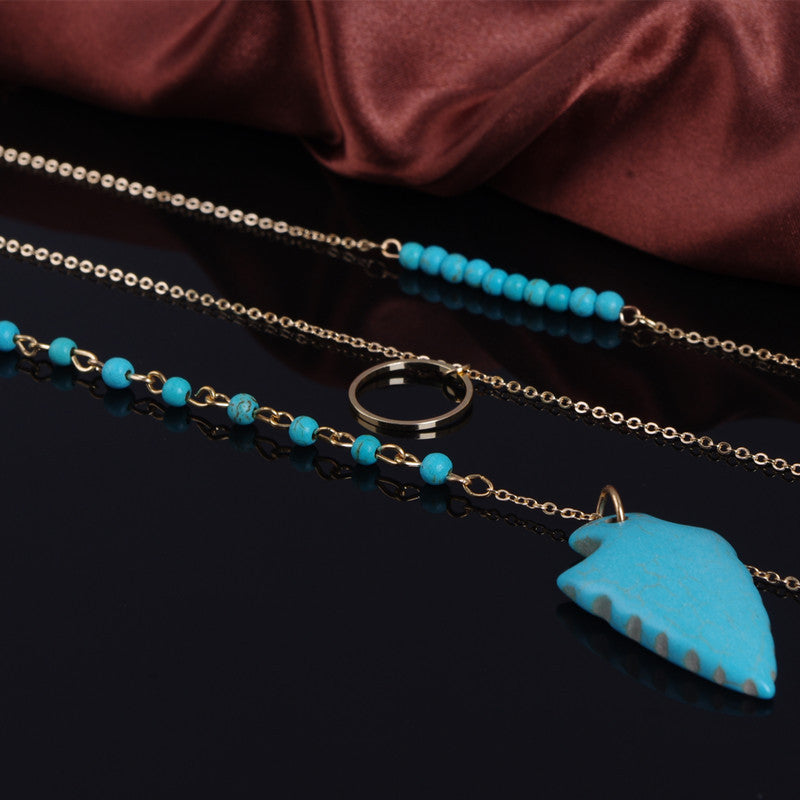 Retro Arrow Beads Long Necklace