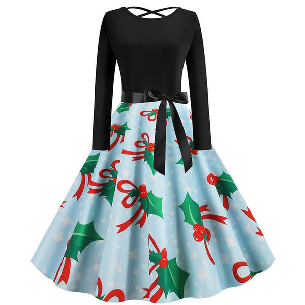 Christmas Dress | A Line Dress | Crossed Back Dress – Meet Yours Fashion