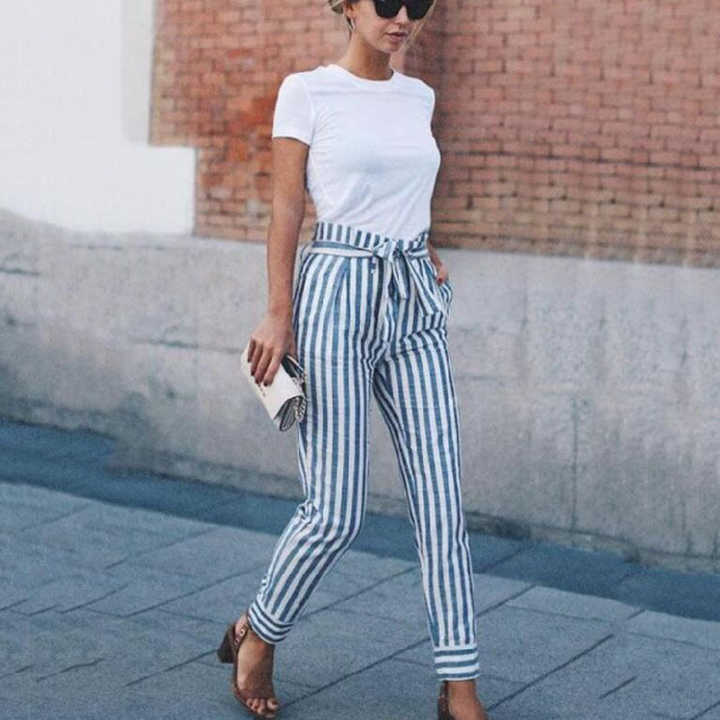 long striped pants