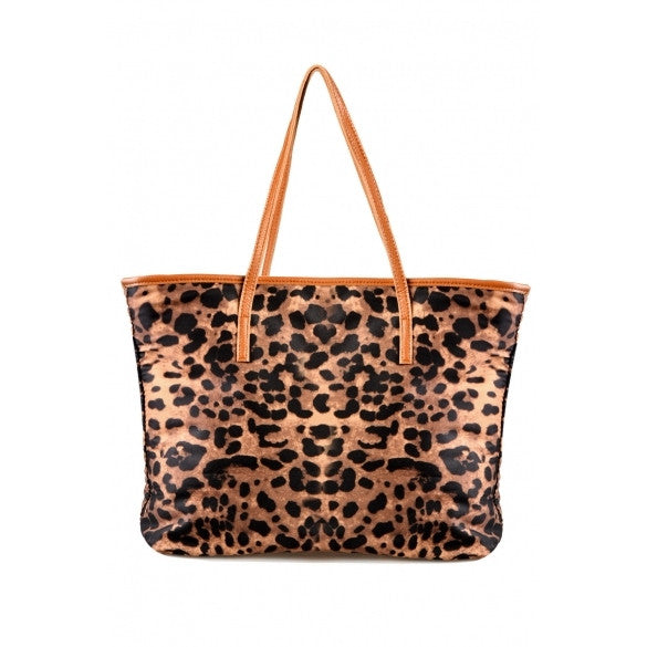 New Hot Leopard Grain Print PU Leather Women Handbag Tote Bag Shoulder