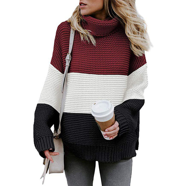 Turtleneck Sweater | Colorblock Sweater | Crochet Sweater – Meet Yours ...