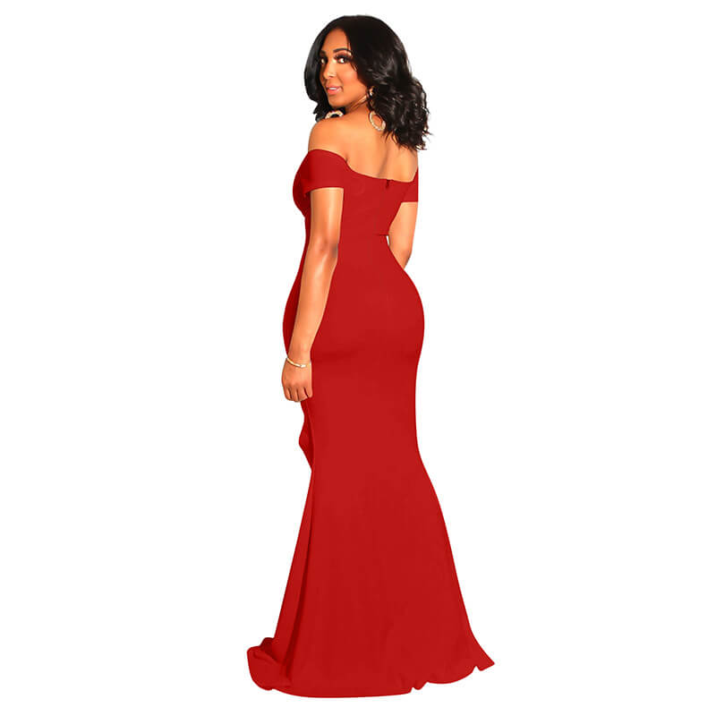 Maxi Dress | Off Shoulder Dress | Slits Dress