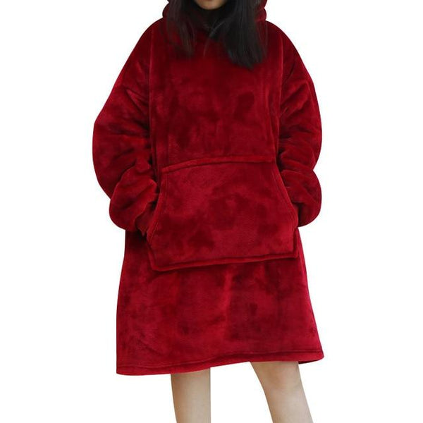Blanket with Sleeves Women Oversized Hoodie Fleece Warm Hoodies Sweats ...