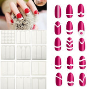 24 Styles Sheet DIY Stickers French Nail Art Tips Tape ...