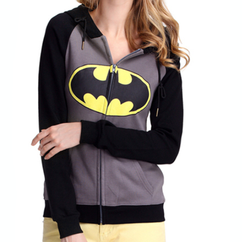 Batman Print Zip Up Women Hoodie – Meet Yours Fashion