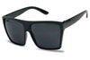 black kim kardashian style oversize blacked out squared street fashion casual sun glasses for me and women