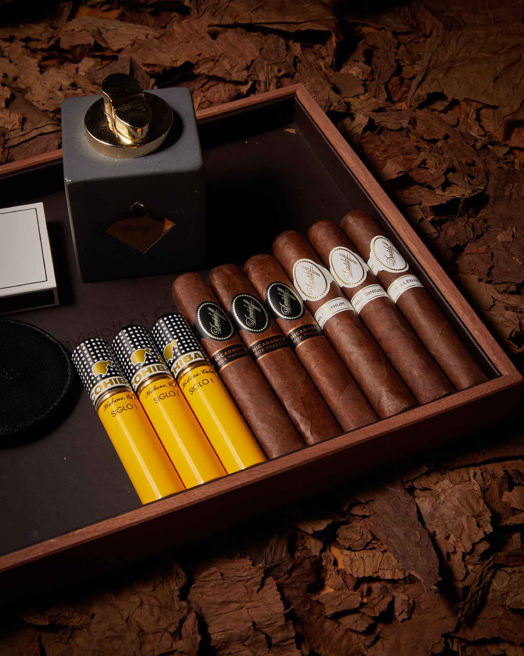 ラスト1 葉巻ケース シガーケース cuba 葉巻 COHIBA 青色 ブルー