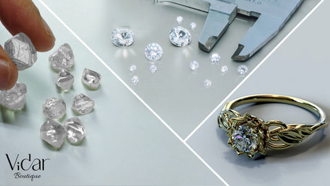 Custom diamond engagement ring