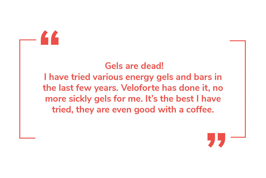 Veloforte cycling energy bars and gels review