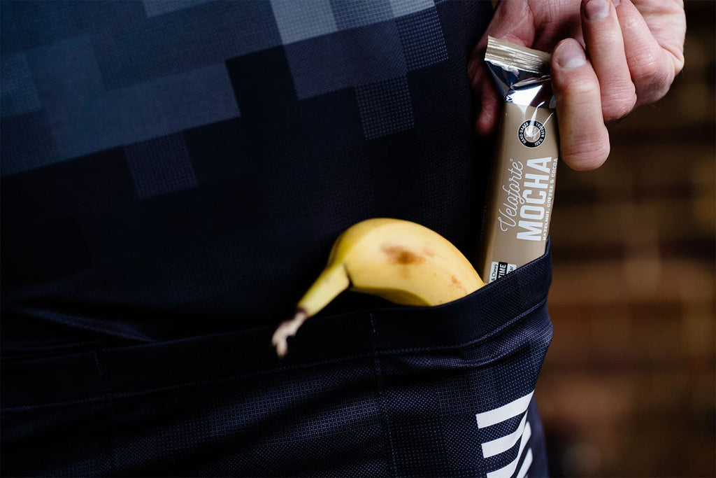 Banana with protein bar