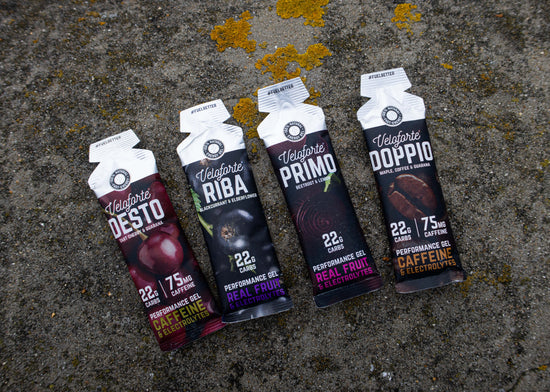 Four Veloforte Energy Gels