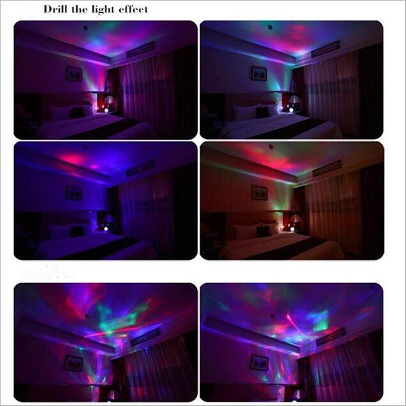 Rotation Sleep Soothing Color Changing Aurora Night Light Projector With Build In Speaker Relaxing Light Show Mood Light For Baby Nursery Adults