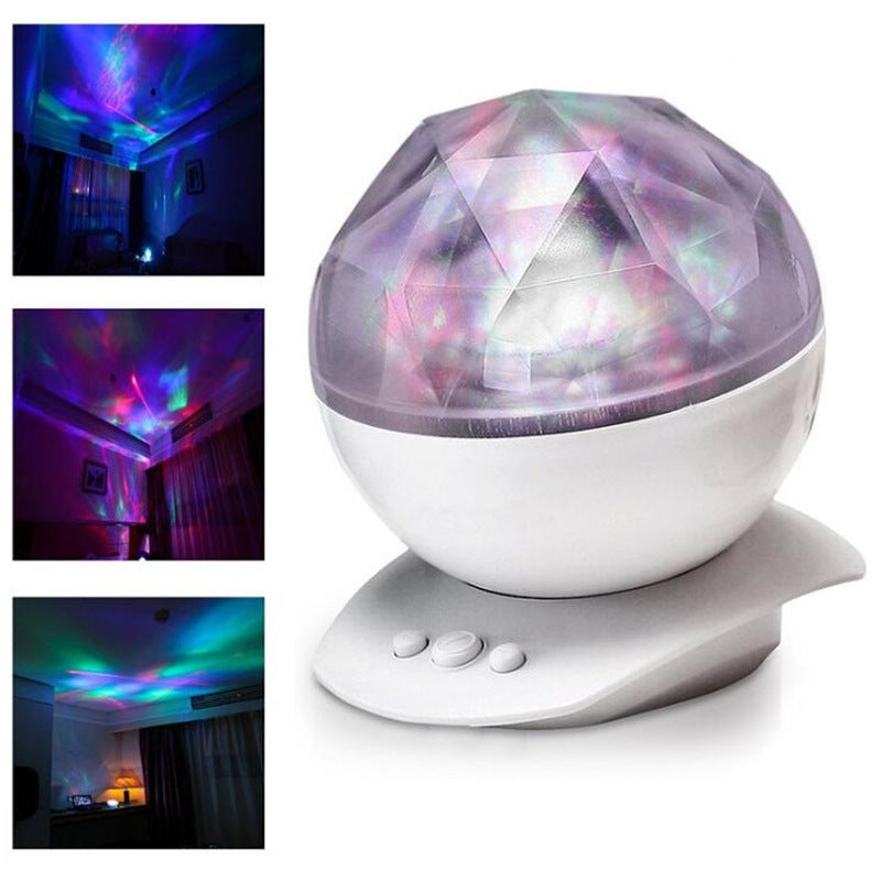 Rotation Sleep Soothing Color Changing Aurora Night Light Projector With Build In Speaker Relaxing Light Show Mood Light For Baby Nursery Adults