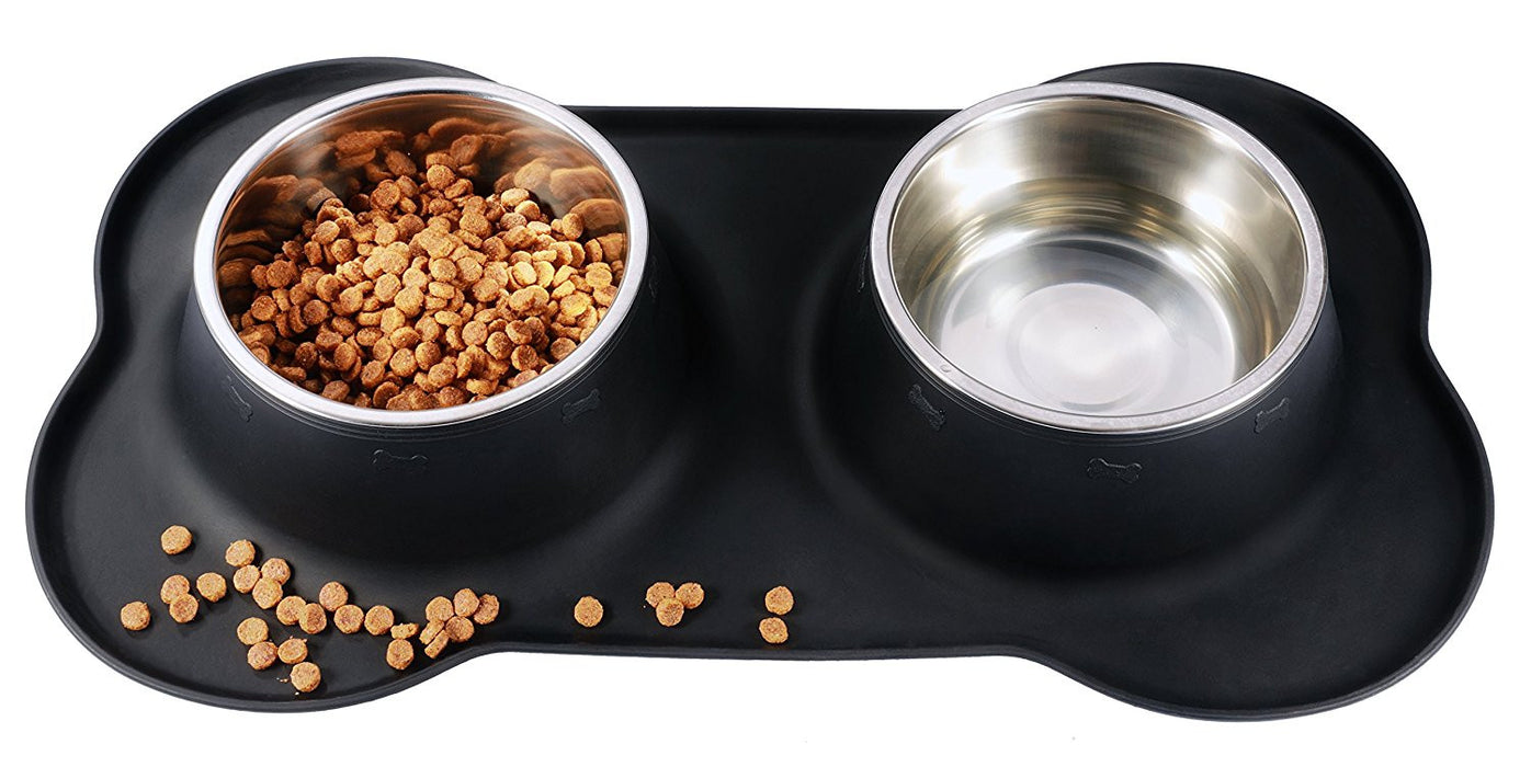 Dog Bowls - Stainless Steel Dog Bowl Food Water Bowl with ...