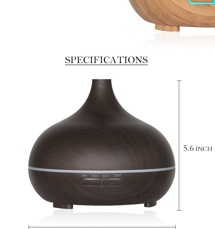 300ml Essential Oil Diffuser Wood Grain Ultrasonic Aroma Cool Mist Humidifier For Office Bedroom Baby Room Study Yoga Spa