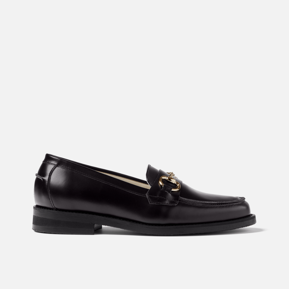 duke + dexter, women's wilde black bit loafer - women's, size 3