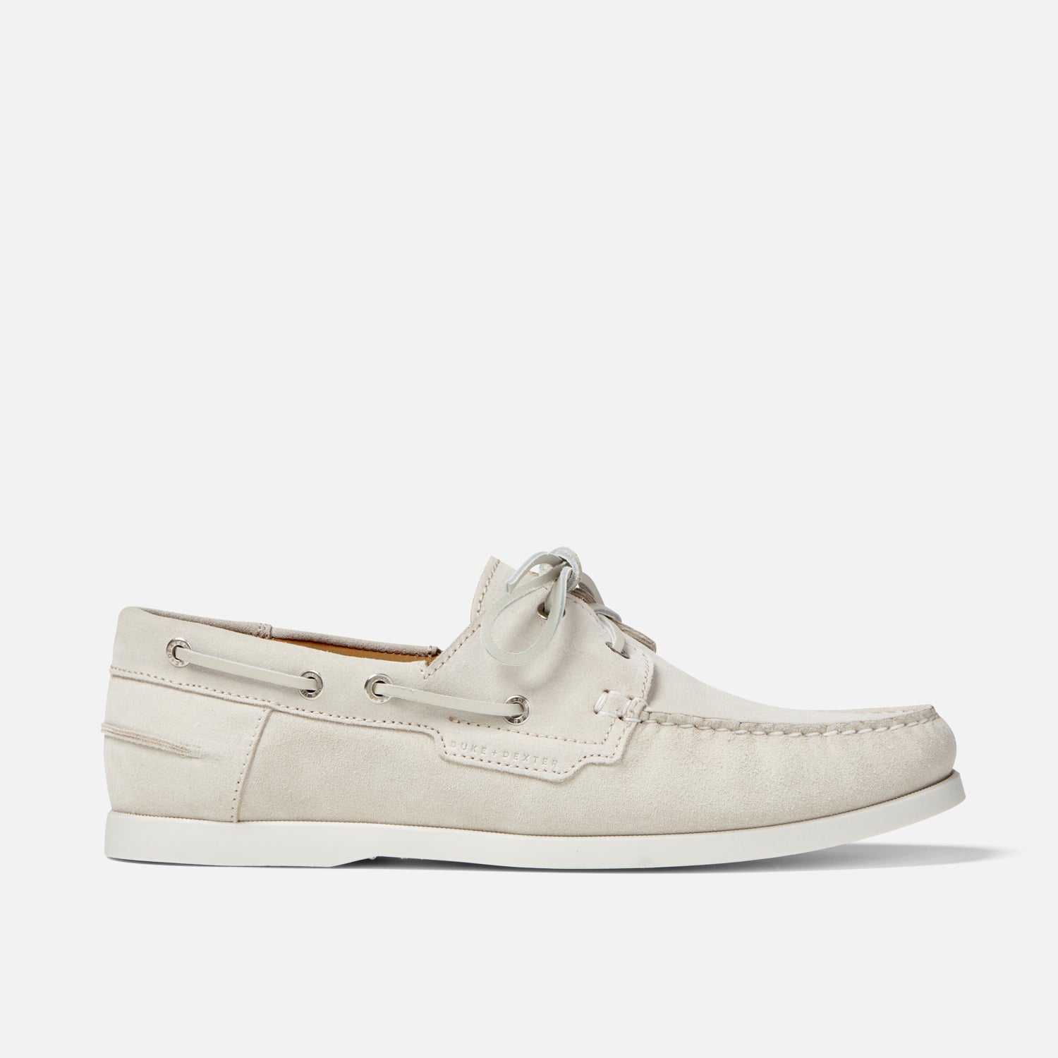 Duke + Dexter, Men's Hardy Off-White Boat Shoe - Men's, Size 10