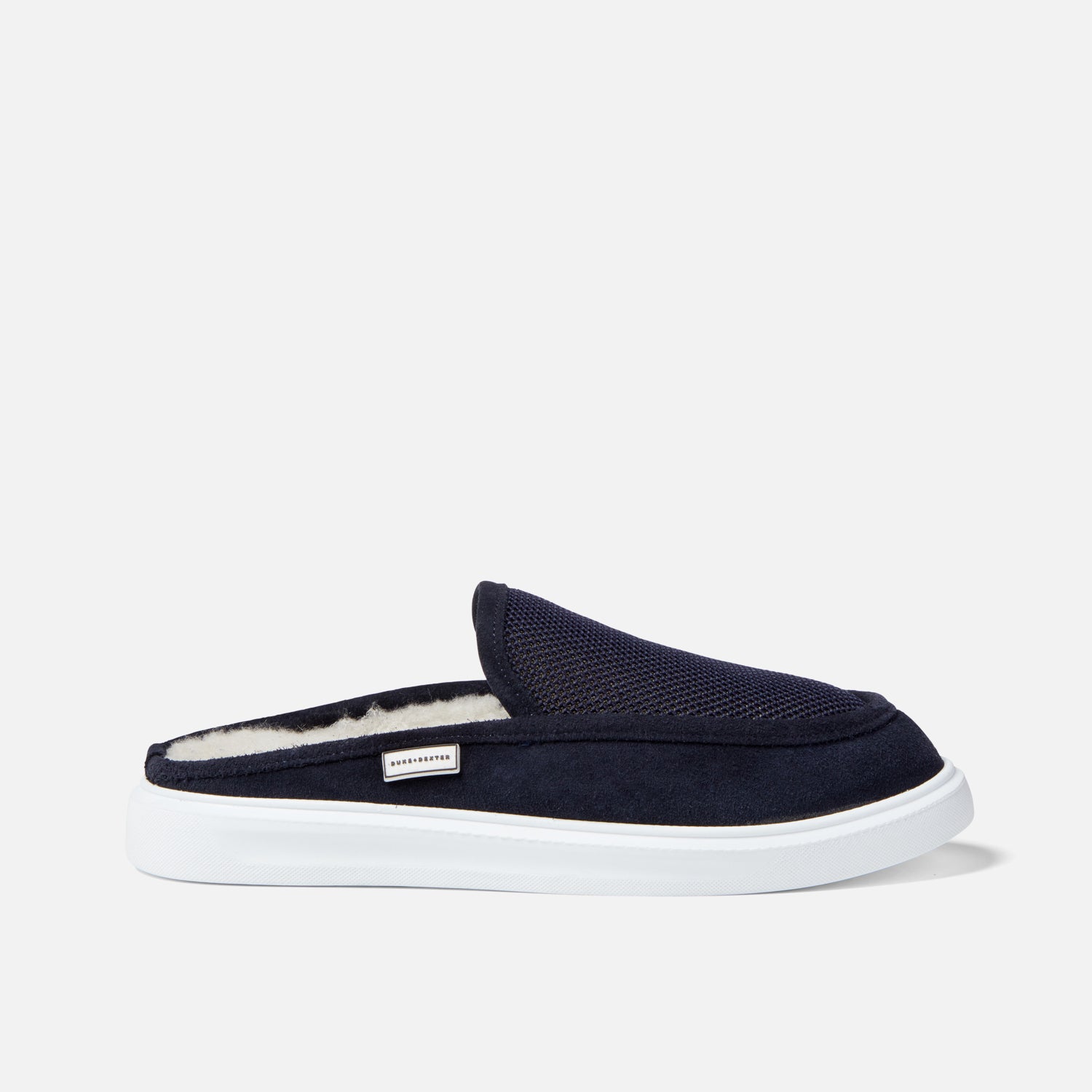 duke + dexter, women's sean navy slipper - women's, size 3