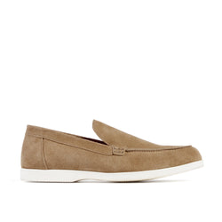 tan suede loafers