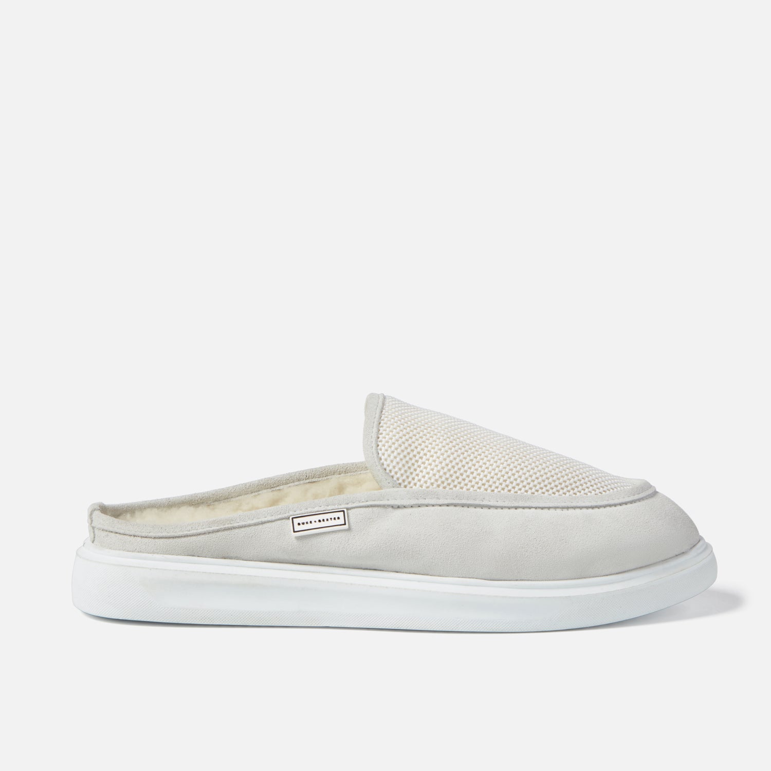 duke + dexter, men's sean off-white slipper - men's, size 9