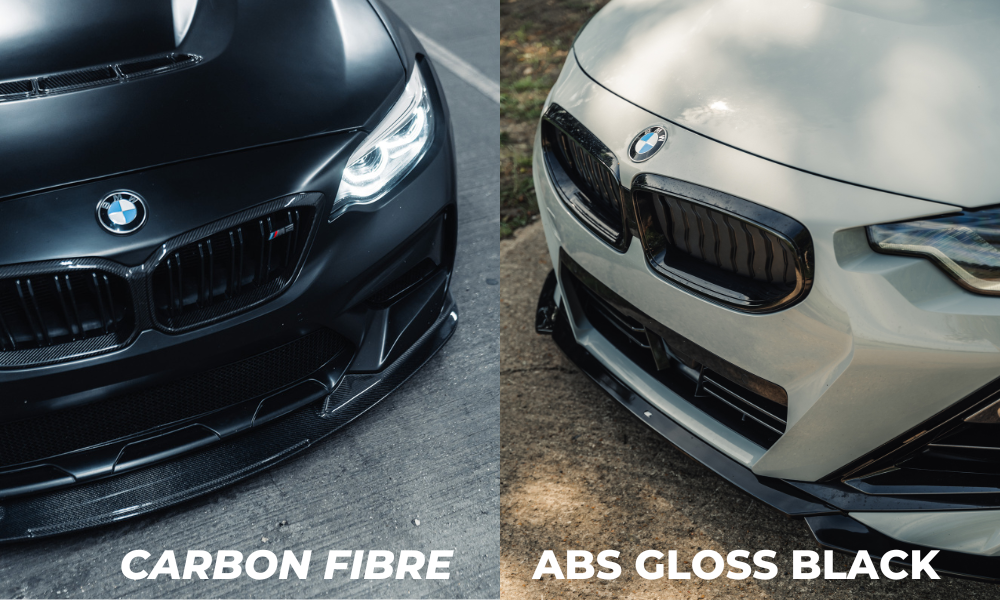 ABS Gloss black vs carbon fibre front splitter