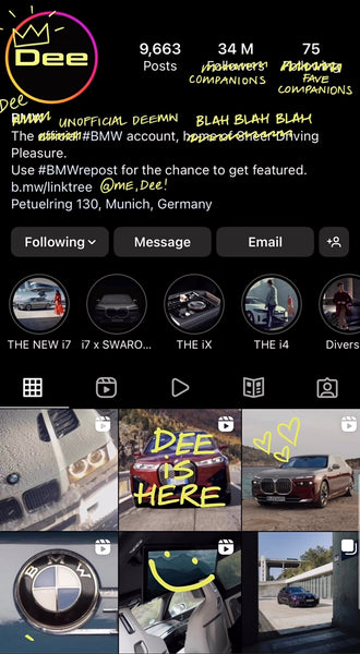 BMW Hacked Instagram Page